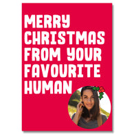 Merry Christmas From Your Favourite Human Photo Card